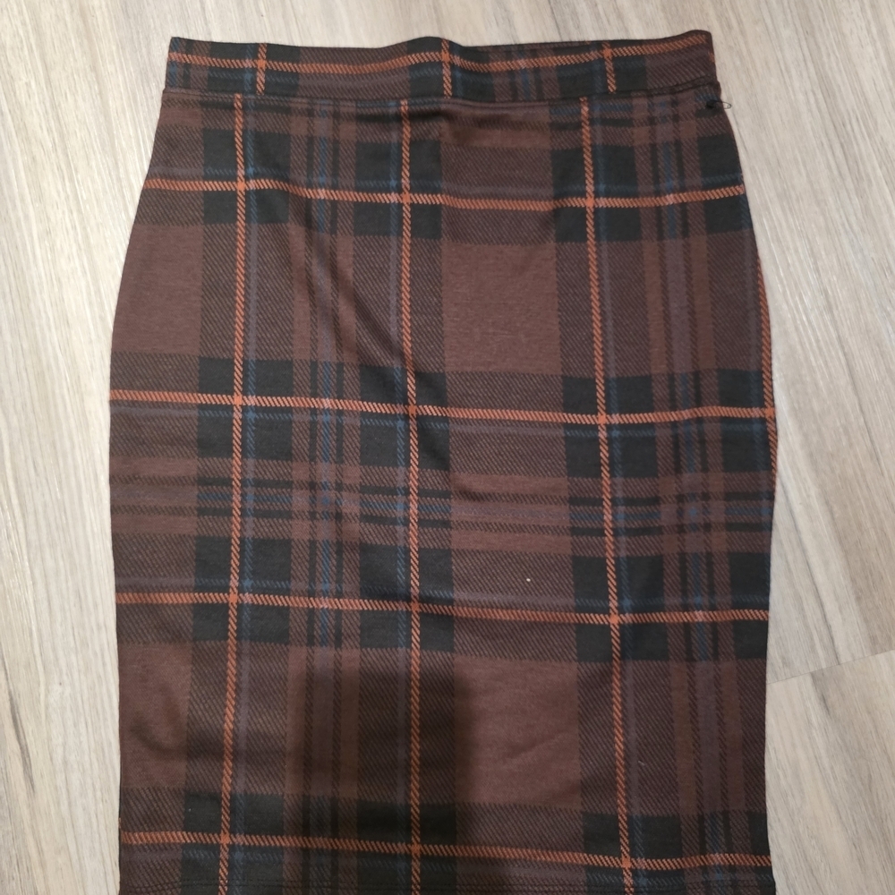 Plaid Maroon and Black Women's Skirt